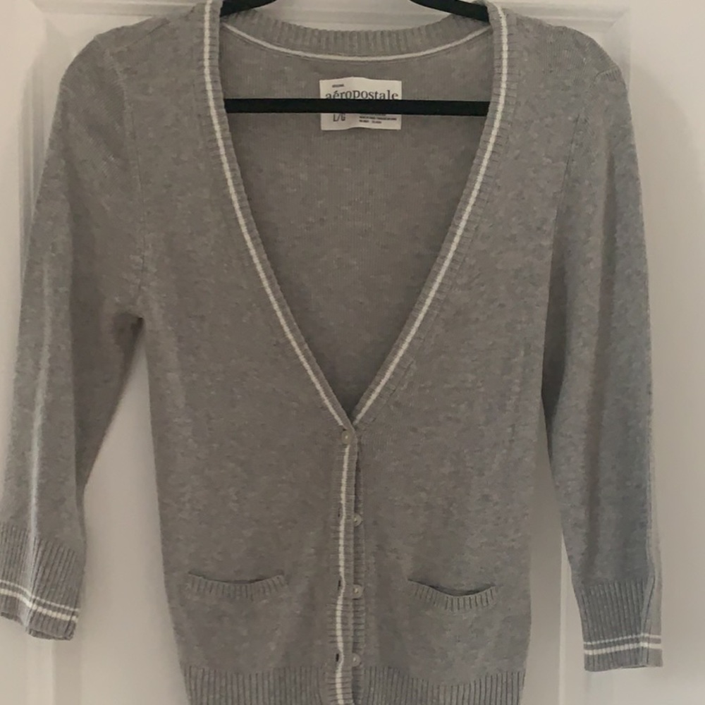 Grey Aeropostale cardigan